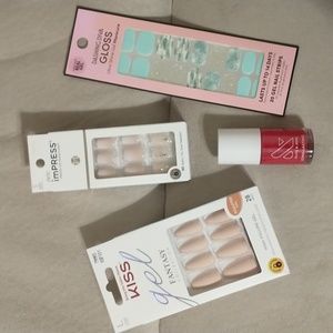 Press-on Nail Manicure Sets and Olive & June Nail Polish